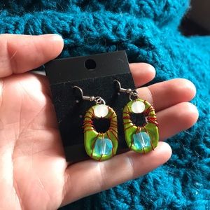 Wrapped Bottle Top Earrings Up-cycled
